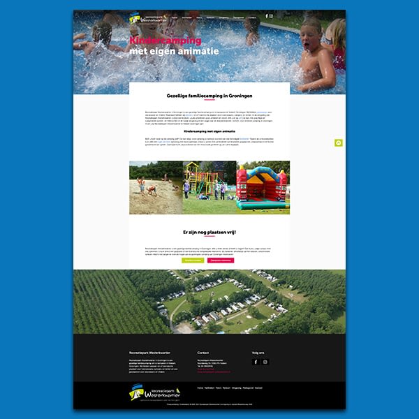 Recreatiepark Westerkwartier - Klant Reclamebureau RAM - ontwerp + onderhoud website