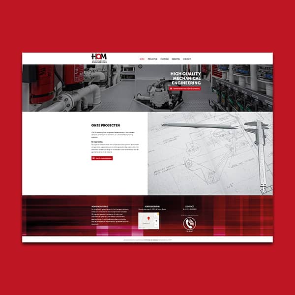 HQM Engineering - Klant Reclamebureau RAM - ontwerp + onderhoud website