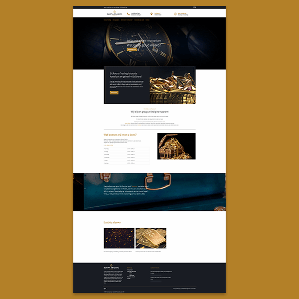Roona Trading - Klant Reclamebureau RAM - ontwerp + onderhoud website